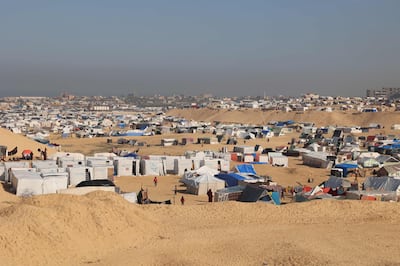 A camp for displaced Palestinians in Rafah. AFP