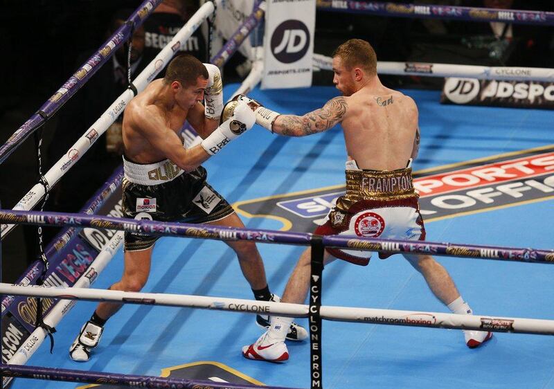 Boxing - Carl Frampton v Scott Quigg IBF & WBA Super-Bantamweight Title's - Manchester Arena - 27/2/16Carl Frampton in action against Scott QuiggAction Images via Reuters / Jason CairnduffLivepicEDITORIAL USE ONLY.