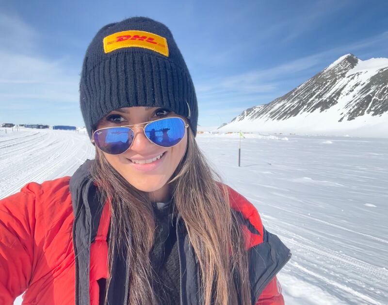 Dubai resident Caroline Leon, 37, climbed the highest volcanic peak in Antarctica last month. All pictures: Caroline Leon