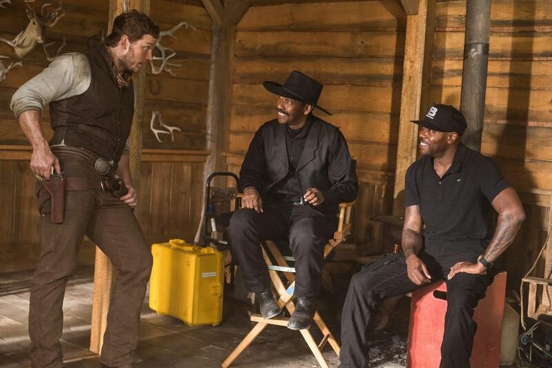 A reader praises the decision to cast Denzel Washington, seen with director Antoine Fuqua and actor Chris Pratt, in the remake of The Magnificent Seven. Sam Emerson / MGM / Columbia Pictures / AP

