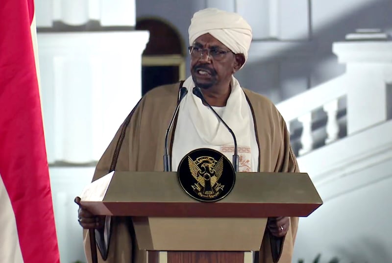 Sudan's former president Omar Al Bashir in 2019. AP