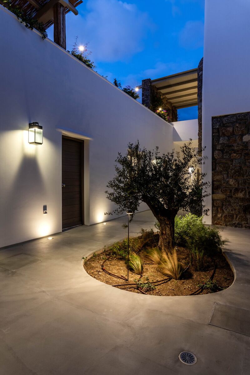 A secluded courtyard within the property