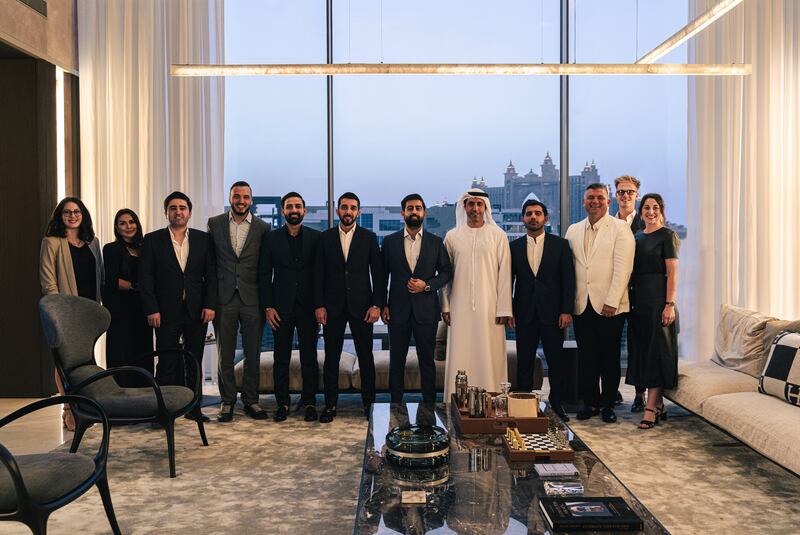 Management from developer Nakheel attended a private event to mark the record sale. Photo: Alpago Properties
