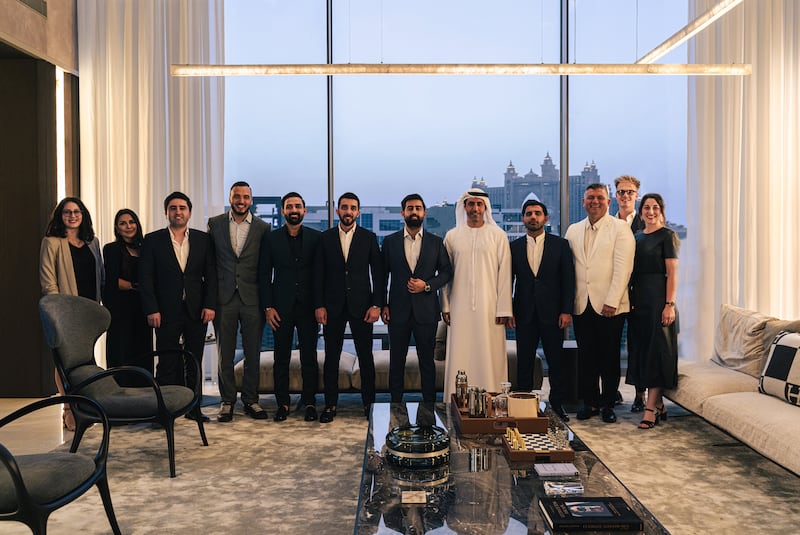 Management from developer Nakheel attended a private event to mark the record sale. Photo: Alpago Properties