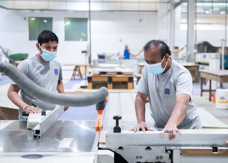 DUBAI, UNITED ARAB EMIRATES. 25 January 2021.
Deco Emirates Deco Emirates has inoculated a big percentage of their staff in drive to vaccinate all on site. (Photo: Reem Mohammed/The National)

Reporter:
Section: