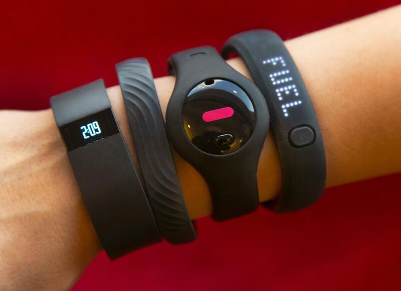 Fitness trackers can record daily steps, sleep patterns, calorie intake, mood and progress towards exercise goals. AP