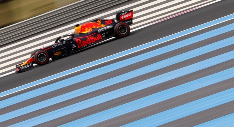 Red Bull's Max Verstappen on his way to securing pole. Reuters