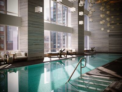 The swimming pool can be booked out for two hours by guests of the In Residence package at the Park Hyatt New York
