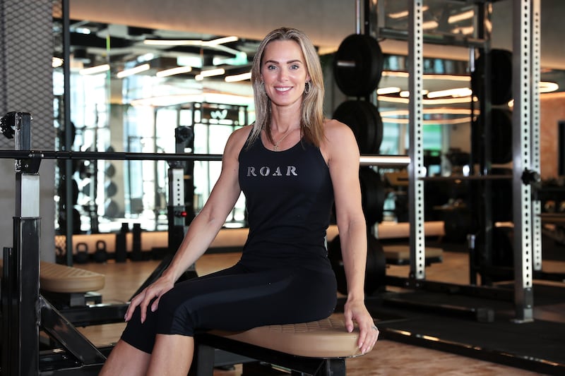 Sarah Lindsay, owner of the Roar fitness training centre in Dubai, believes in saving to do something specific, but not for a rainy day. Pawan Singh / The National