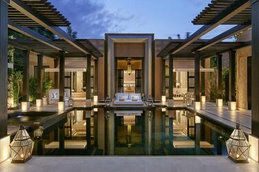 The Mandarin Oriental in Marrakech, where Idris Elba and Sabrina Dhowre held a party the day after their wedding. Courtesy Mandarin Oriental