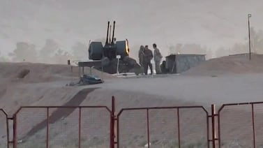 Military personnel stand guard at a nuclear facility in the Zardanjan area of Isfahan, Iran, April 19, 2024, in this screengrab taken from video.   WANA (West Asia News Agency) via REUTERS   ATTENTION EDITORS - THIS PICTURE WAS PROVIDED BY A THIRD PARTY.  IRAN OUT.  NO COMMERCIAL OR EDITORIAL SALES IN IRAN