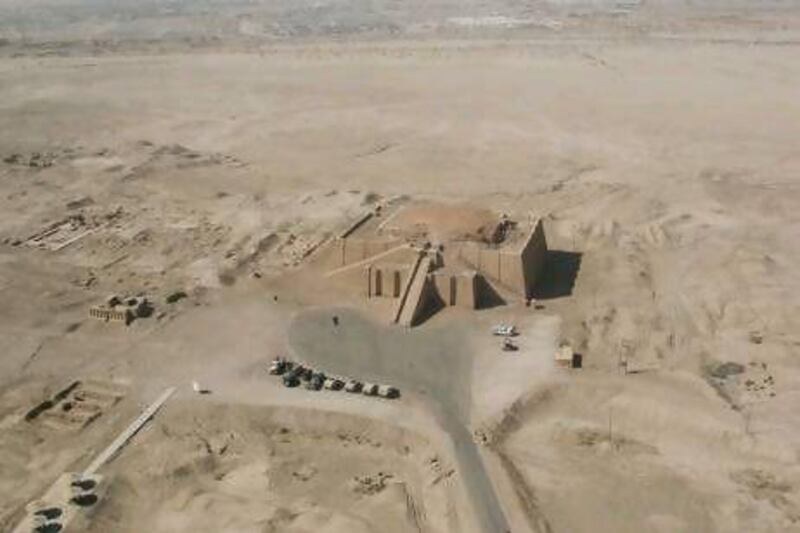 The monumental ziggurat at the ancient city of Ur located in the Thi Qar province, southern Iraq.