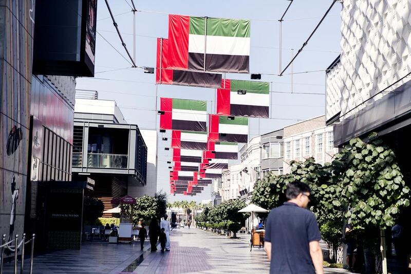 City Walk Dubai during UAE National Day. Reem Mohammed / The National