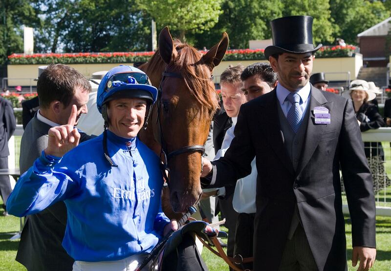 Royal Ascot day 2, Wed- 16th June 2010. 
Frankie Dettori and Saeed Bin Suroor with Invisible Man, winer of the Royal Hunt Cup.
Photo by Ian Jones *** Local Caption ***  IJP-16-6-10-Royal-Ascot-078.jpg
