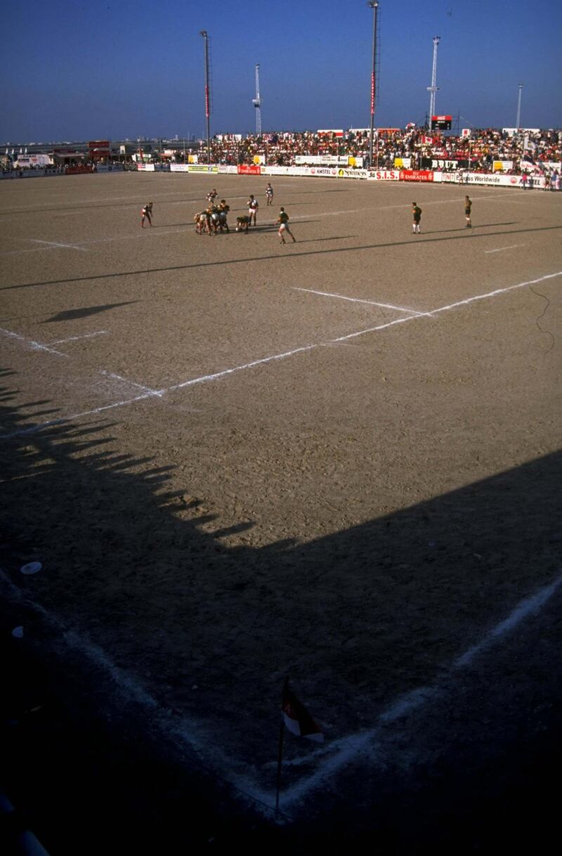 1990:  General view of the stadium during the Dubai Sevens in Dubai, United Arab Emirates. \ Mandatory Credit: Allsport UK /Allsport / Getty