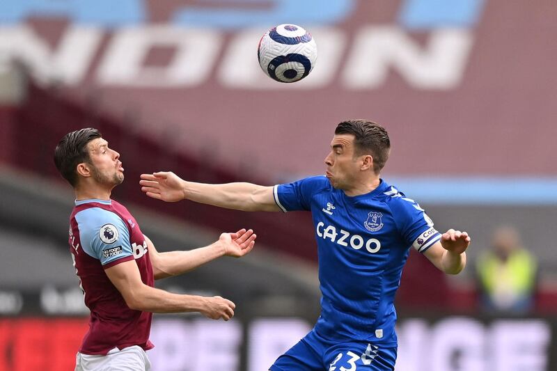 Seamus Coleman - 6: Everton stalwart played in right wingback role as team started with back three but was almost punished for leaving Benrahma free in first half but Hammers man headed over bar. Apart from that, Irishman was usual reliable self. AFP
