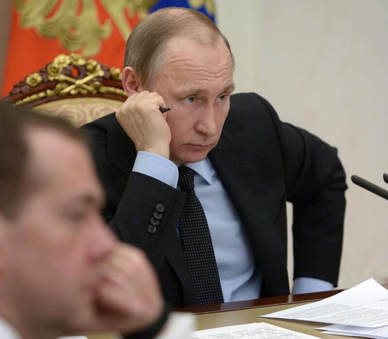 The Syrian president ought to be feeling uncomfortable as a result of Mr Putin’s actions. Alexei Nikolsky / Sputnik, Kremlin Pool Photo via AP