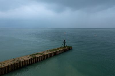 A jetty beneath which raw sewage had been reportedly been discharged after heavy rain in Seaford, England. Getty Images