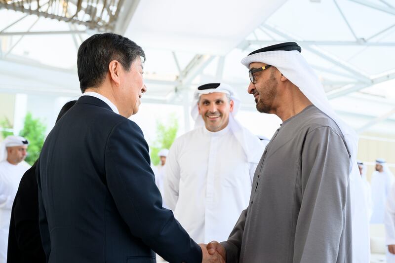 President Sheikh Mohamed receives Kim Dae-Ki, Special Envoy of the President of South Korea, during a Sea Palace barza. All photos: Presidential Court 