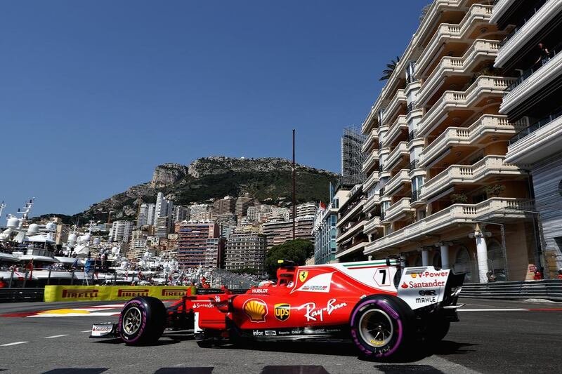 Kimi Raikkonen of Finland driving the Scuderia Ferrari SF70H on track during final practice for the Monaco Formula One Grand Prix at the Circuit de Monaco in Monaco. Mark Thompson / Getty Images