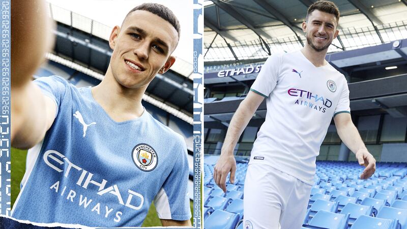 Manchester City: However the current Premier League champions perform this season, they will at least be dressed well. The home shirt has a 93:20 inscription on the inside of the neck in relation to Sergio Aguero's late winner in 2011/12. Otherwise it's a tidy design, while the away kit's plain white is offset by the fabulous colour combinations on the sponsor and badge. RATING: 8/10