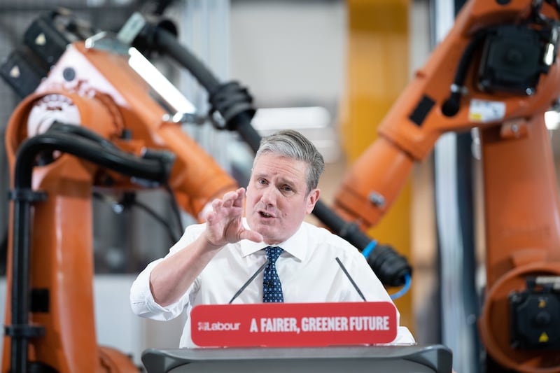 Labour Party leader Keir Starmer make shis first major speech of the year during a visit to University College London. PA