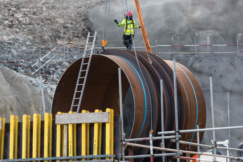 The hydroelectric power plant is the first of its kind in the GCC because it can store energy