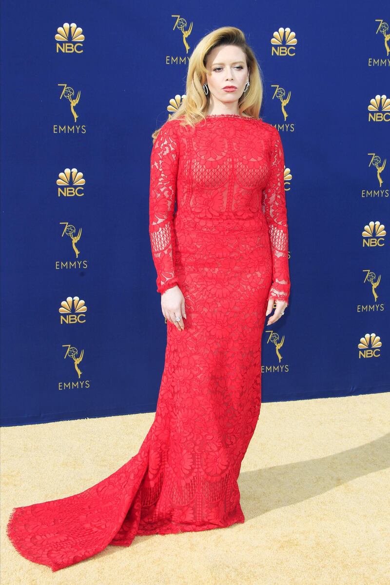 OITNB star Natasha Lyonne in scarlet Vassilis Zoulias. Photo / EPA