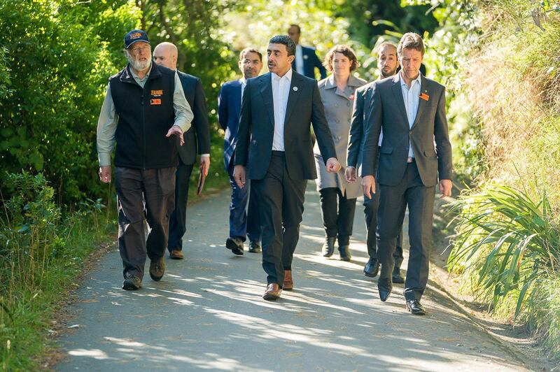 Sheikh Abdullah visits Zealandia. The ecosanctuary has a 500-year vision to restore Wellington valley forest and freshwater ecosystems as closely as possible to their pre-human state.