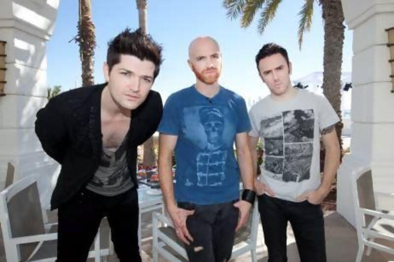 The Script will be in Dubai in February. Jaime Puebla / The National