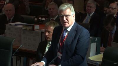 epa07853095 A handout screengrab made available by the Supreme Court of the United Kingdom shows Lord Edward Garnier, representing fromer British prime minister Sir John Major, during a hearing on the prorogation of the British parliament, in London, Britain, 19 September 2019. The Supreme Court is to decided whether the suspension of parliament by British Prime Minister Boris Johnson was lawful.  EPA/SUPREME COURT / HANDOUT HANDOUT MANDATORY CREDIT: CROWN COPYRIGHT HANDOUT EDITORIAL USE ONLY/NO SALES