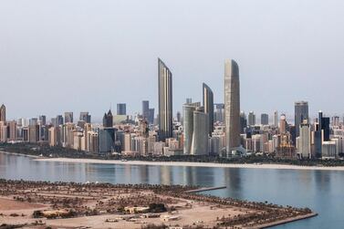 Abu Dhabi, United Arab Emirates. May 24, 2015/// Abu Dhabi skyline, view from Fairmont construction site near Marina Mall, for stock. Abu Dhabi, United Arab Emirates. The Burj Mohammed Bin Rashid Tower is the tall pointed tower on the left. Mona Al Marzooqi/ The National Section: National
