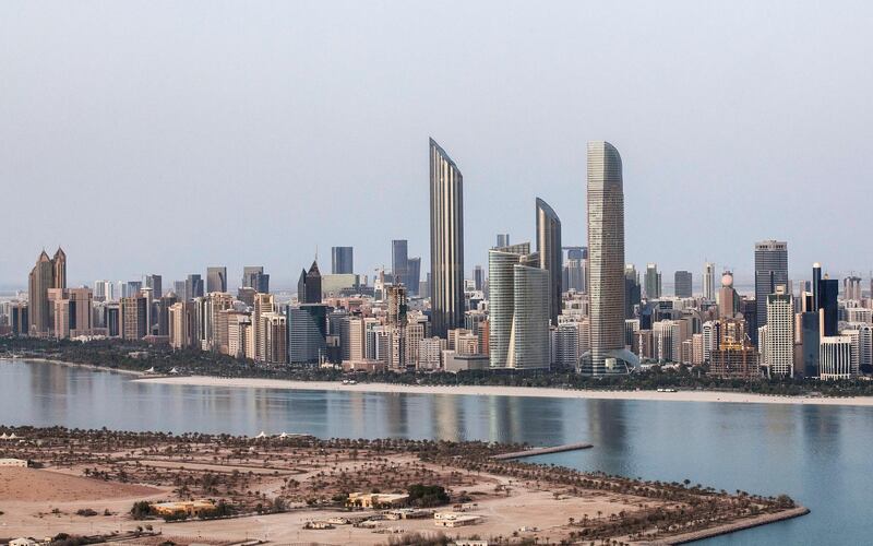 Abu Dhabi, United Arab Emirates. May 24, 2015///

Abu Dhabi skyline, view from Fairmont construction site near Marina Mall, for stock. Abu Dhabi, United Arab Emirates. The  Burj Mohammed Bin Rashid Tower is the tall pointed tower on the left. Mona Al Marzooqi/ The National 

Section: National 