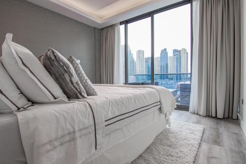 There's views of the Marina from the bedroom. Courtesy Luxhabitat