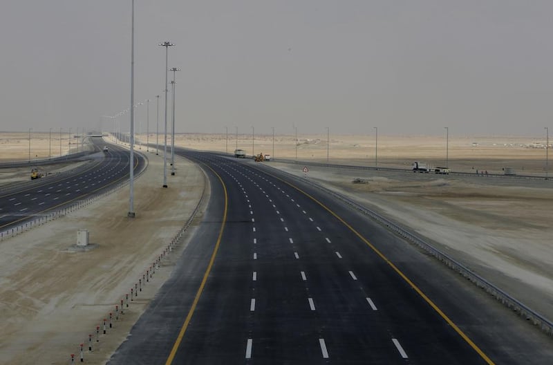 The new Dh2.1 billion motorway connecting Abu Dhabi and Dubai will be open by the end of next month, providing an alternative to the congested E11. Jeffrey E Biteng / The National