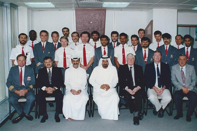 Group photo at a presentation on the establishment of the Flight Operations Ground School.