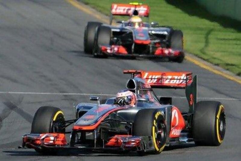 Jenson Button led teammate Lewis Hamilton from start to finish.