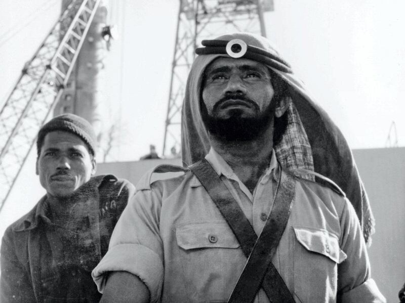 A police officer of Das Island headquarters in 1957. Photo: Abu Dhabi Police