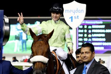 Jockey Richard Mullen is closing in on the 500-winner mark in the UAE. Chris Whiteoak / The National