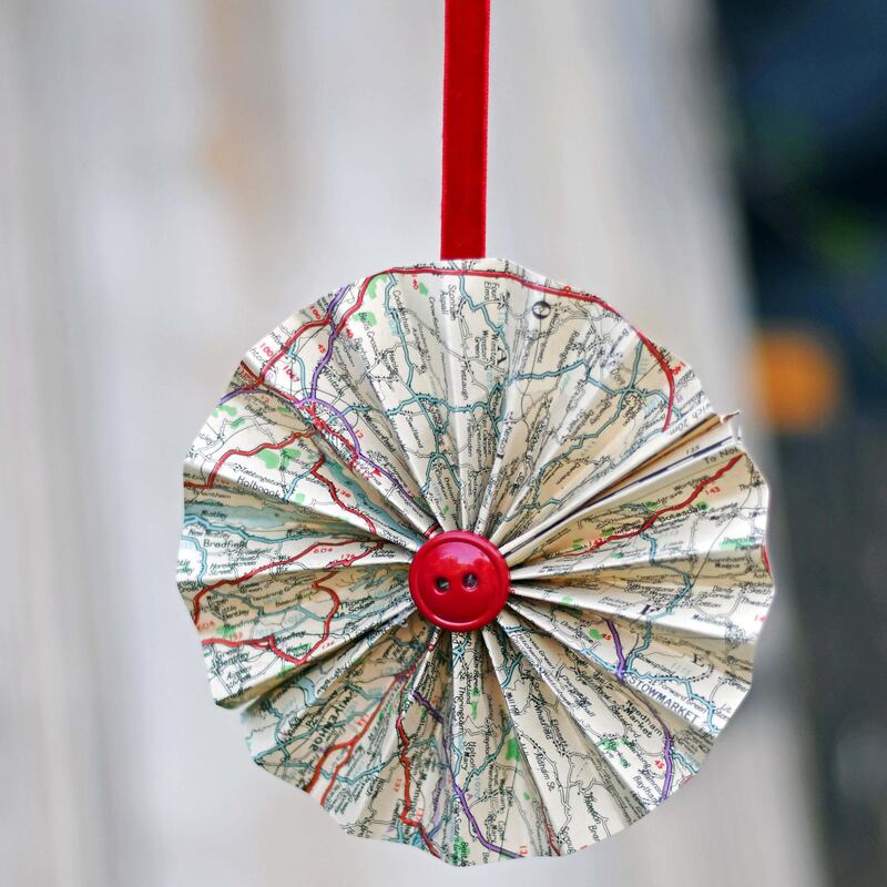 Add a button to the centre of the rosette and a ribbon for hanging. Photo: Pillarboxblue.com