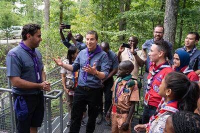 The appointment of adventurer and explorer Bear Grylls as chief scout in the UK was praised by Ahmad Alhendawi for its impact in overhauling the outdated image of the movement.