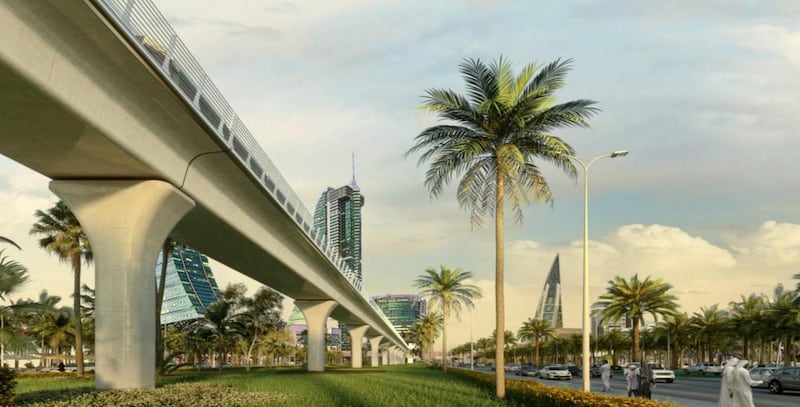 Rendering of the planned Bahrain metro. Courtesy 