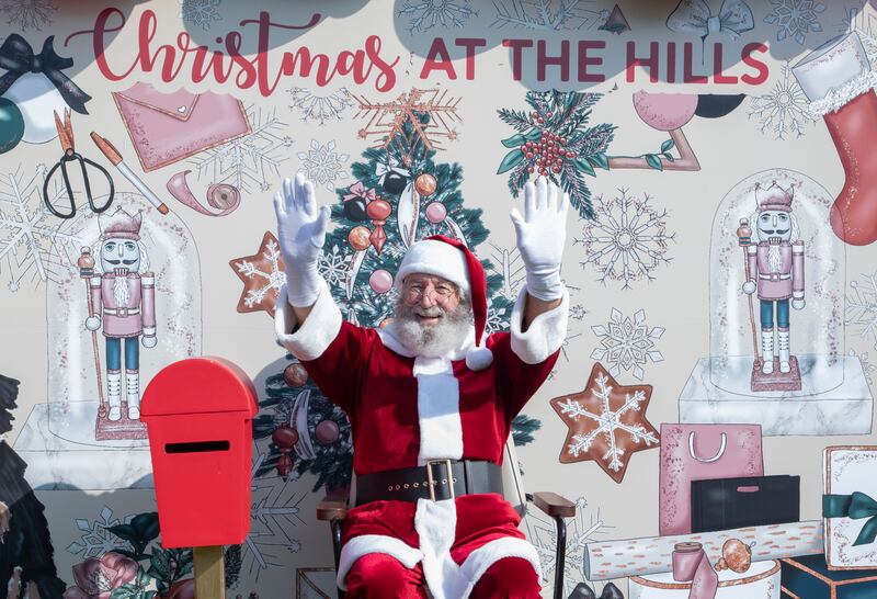 British grandfather Bill Martin, 78, who lives in South Africa, flies in every year to play Santa at various events in Dubai. All photos: Ruel Pableo / The National

