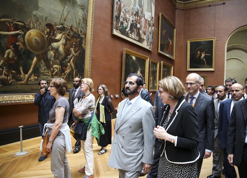 Mohammed bin Rashid visits the Louvre Museum in Paris