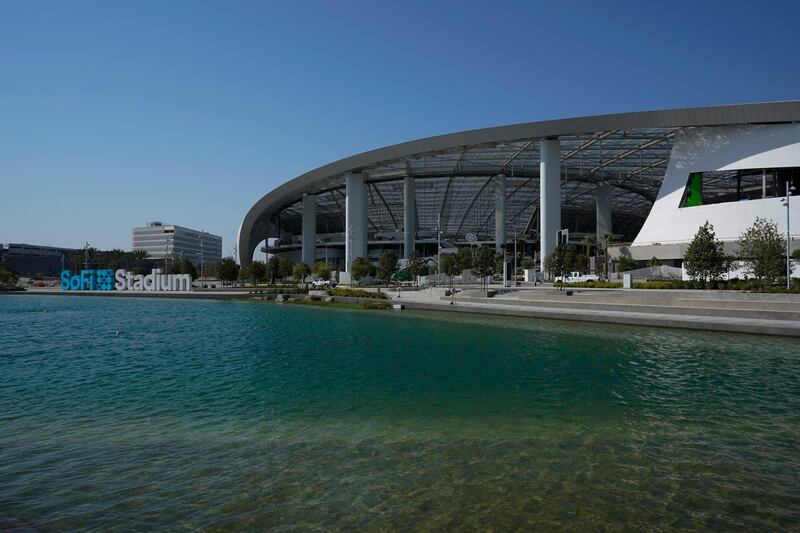The SoFi Stadium, NFL’s biggest venue, is designed to capture breeze from the Pacific Ocean, six miles away. AP