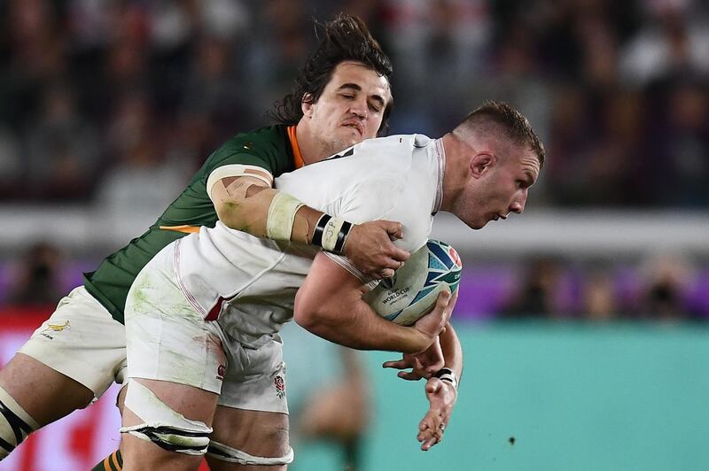 7. Sam Underhill (England). The template for how a modern openside flanker should play – and also a decent poster boy for safe tackle technique, too. He and his fellow “Kamikaze Kid” Curry made a huge difference for England. AFP