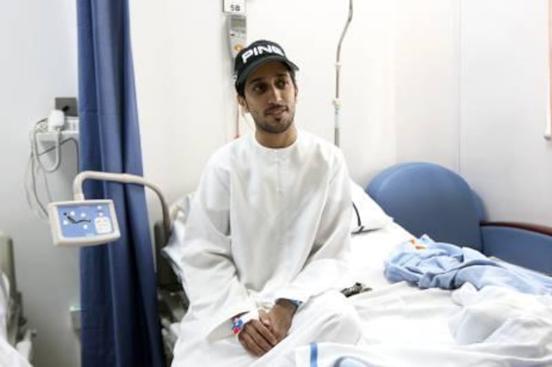 
DUBAI , UNITED ARAB EMIRATES Ð Nov 16 : Jamal Hussein Abdullah Al Hammadi ( 28 years old ) thalassemia patient during the interview at Al Wasl hospital in Dubai.  ( Pawan Singh / The National ) For News. Story by Manal