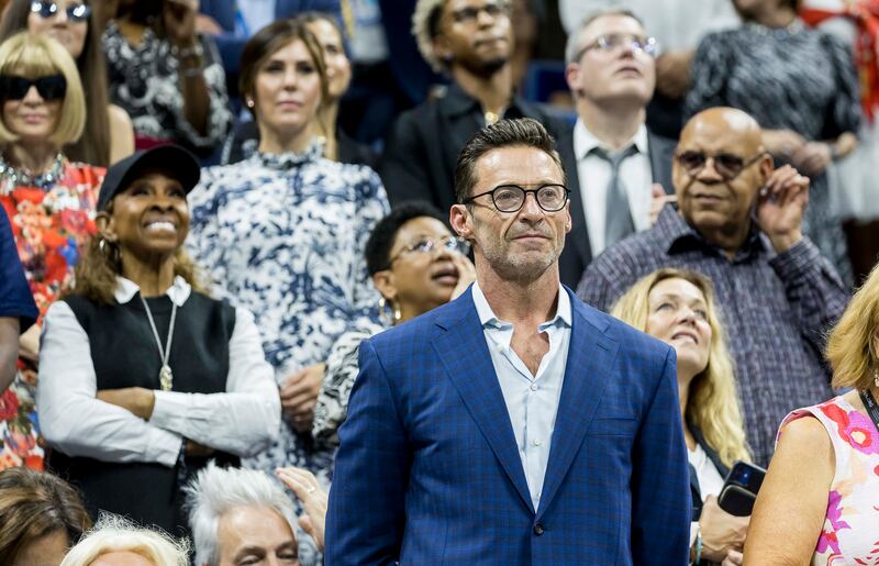 Actor Hugh Jackman was part of the more than 23,000 fans on Arthur Ashe Court to watch Serena Williams at the US Open. EPA