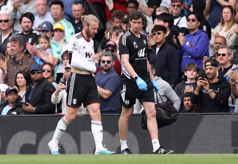 Tim Ream - 3. Brought down Alvarez with a clumsy challenge to gift City an early penalty. Had to be rescued by Palhinha after he allowed Alvarez to steal the ball. Left the pitch early with a shoulder injury. Getty