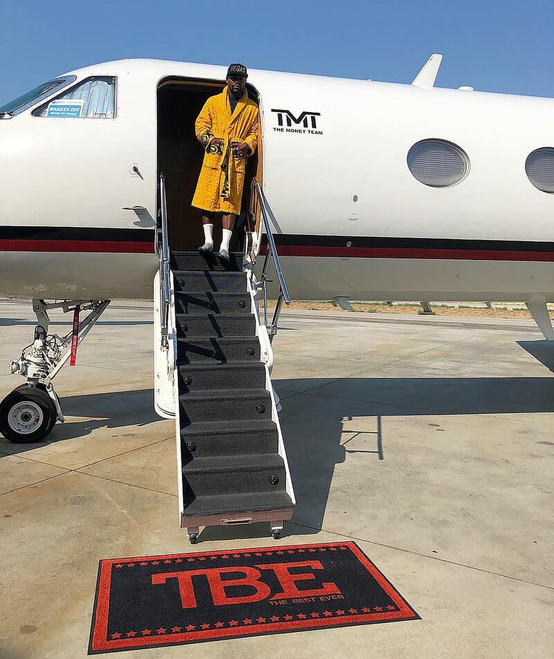 The not-so-shy and unassuming Floyd Mayweather. Instagram /  @floydmayweather